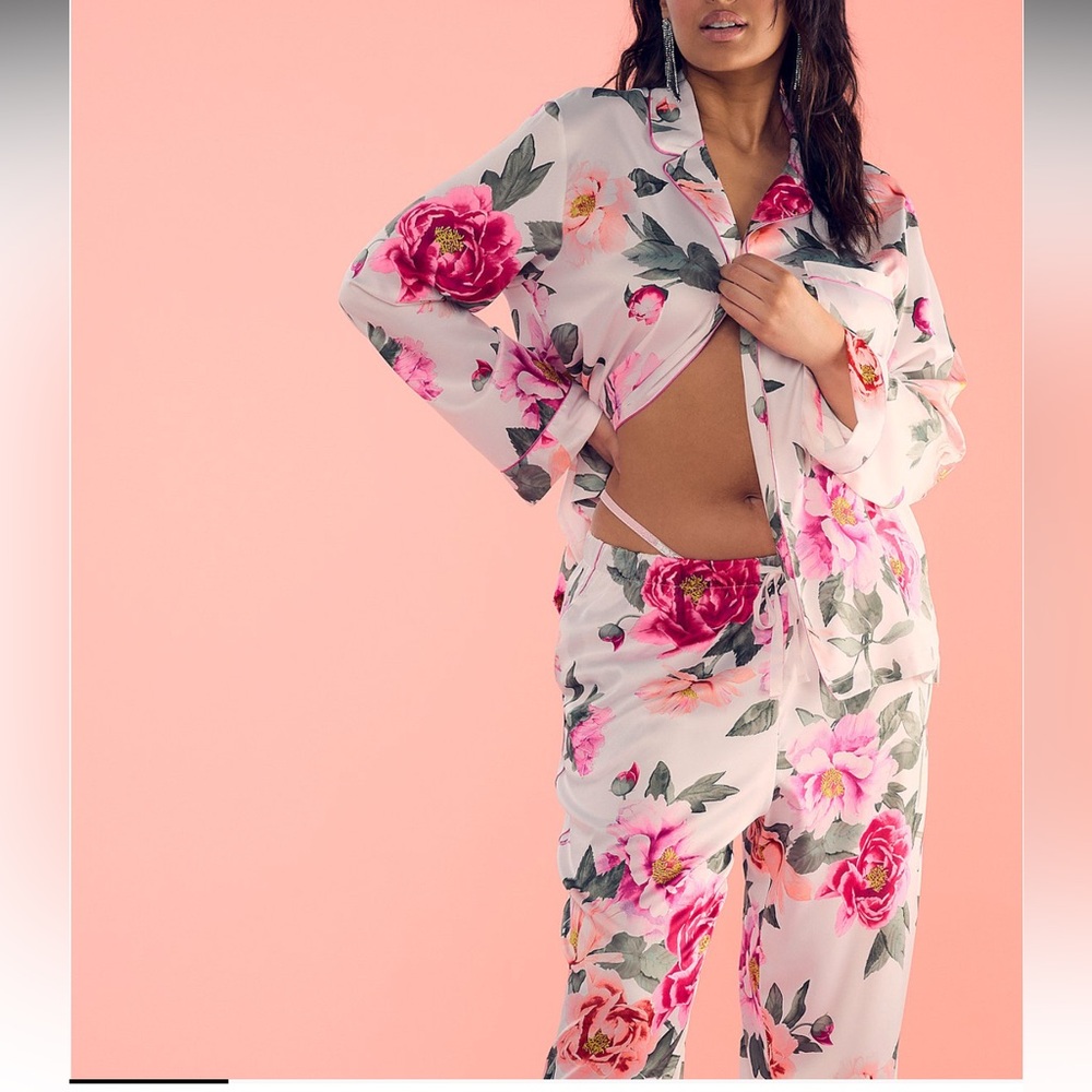 Victoria's Secret Glazed Satin Long Pajama Set